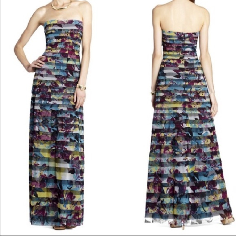 NWOT BCBGMAXAZRIA Dharma Dark Iris Evening Gown